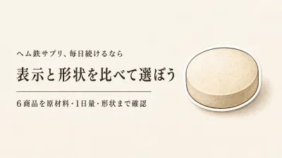 楽天でレビュー数が多いヘム鉄サプリ・鉄の栄養機能食品6選｜原材料・1日量・形状で比較