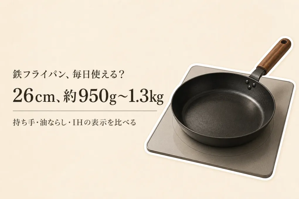 鉄フライパン人気ランキング｜楽天でレビュー数が多い6商品をIH・重さ・持ち手・油ならしで比較